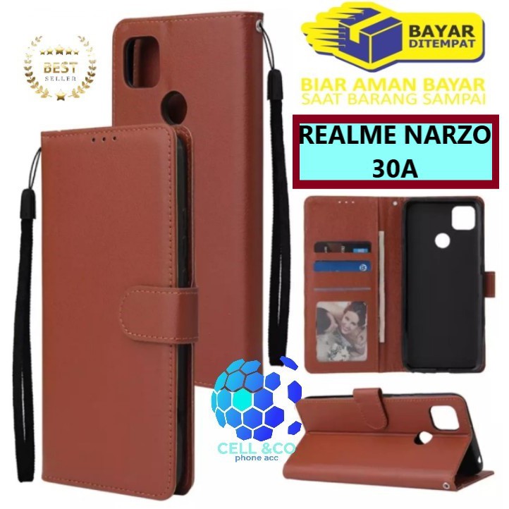 Flip cover REALME NARZO 30A Flip case buka tutup kesing hp casing flip case leather wallet