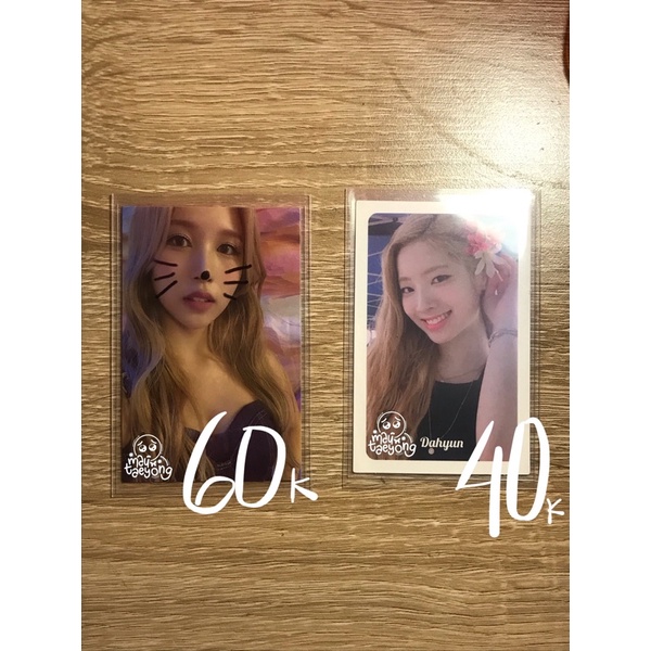 PC MINA JEANS EWO & DAHYUN WHITE BORDER SN SUMMER NIGHTS PHOTOCARD BUNGA FLOWER EYES WIDE OPEN TWICE