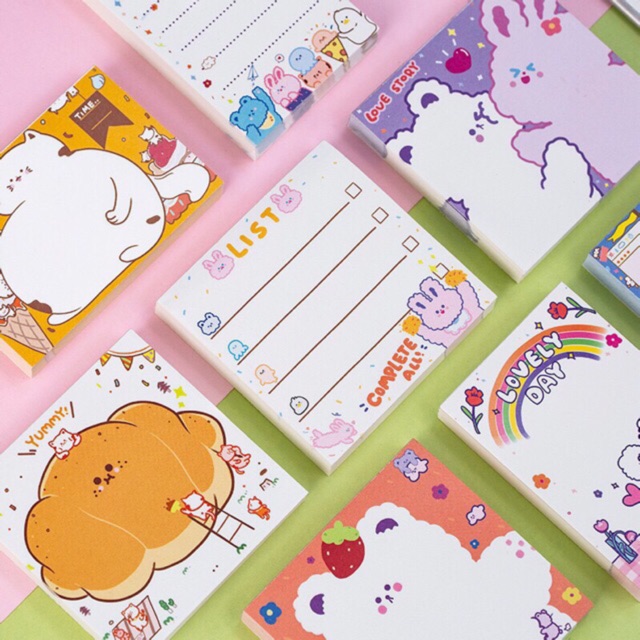 

Memo dekoratif gambar beruang lucu untuk planner bullet journal