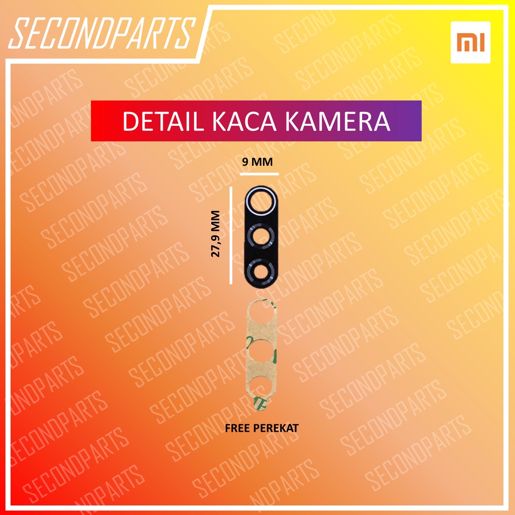 KACA LENSA KAMERA BELAKANG XIAOMI REDMI 9 ORIGINAL