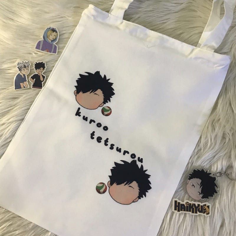 KUROO TETSUROU haikyuu totebag dan keycain