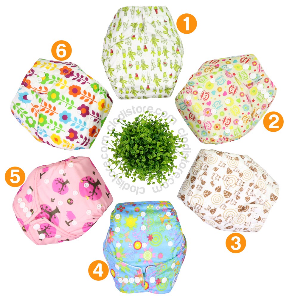 Clodi Kain Popok Kain Bayi Babyland Snap Microfiber cewek+2 insert Microfiber