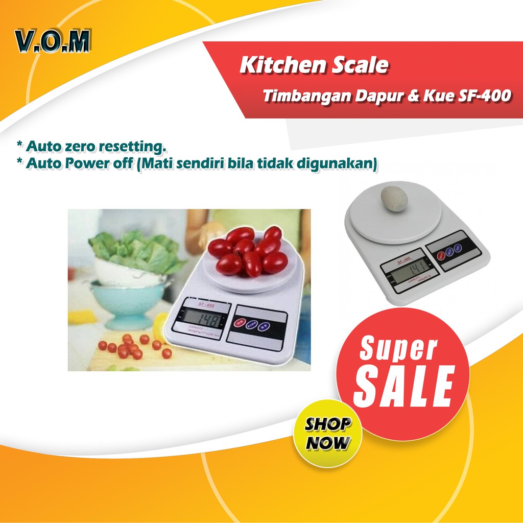 VOM Kitchen Scale / Timbangan Dapur &amp; Kue SF-400 - 0007