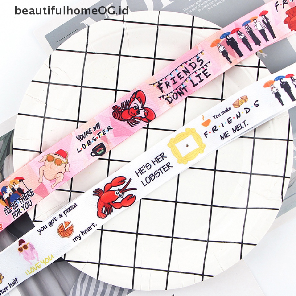 Tali Lanyard Leher Holder Kartu ID / Kunci / Handphone Motif Serial TV Friends