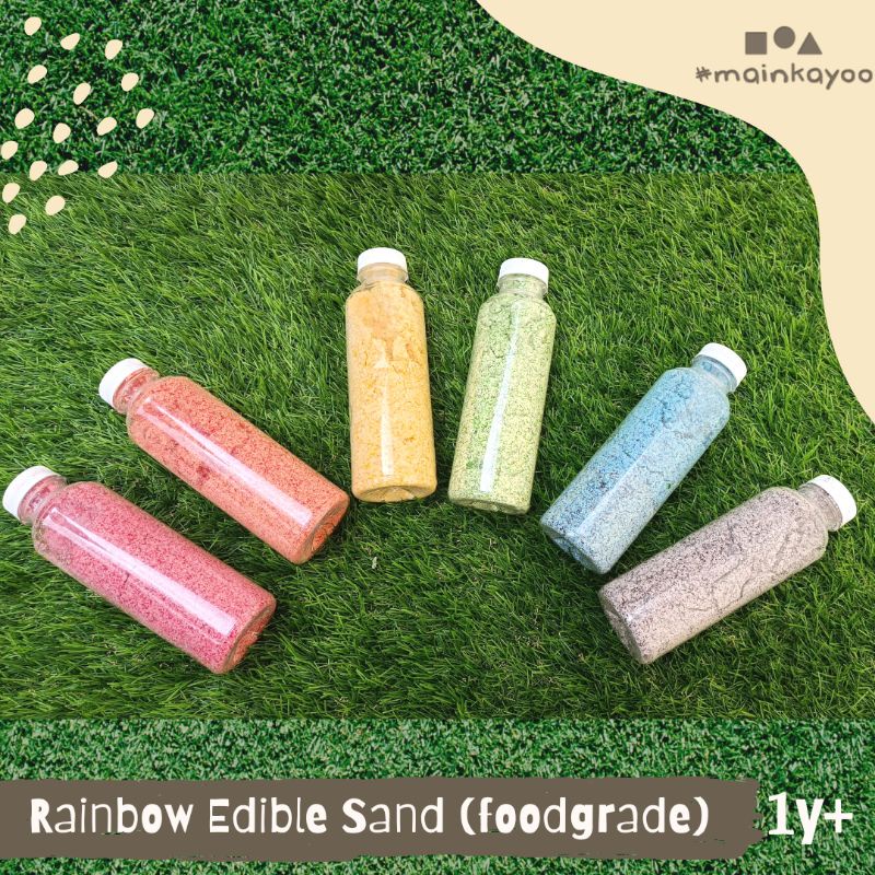 Sensory Edible Sand - Pasir warna warni foodgrade 150gr - homemade - mainan edukasi montessori