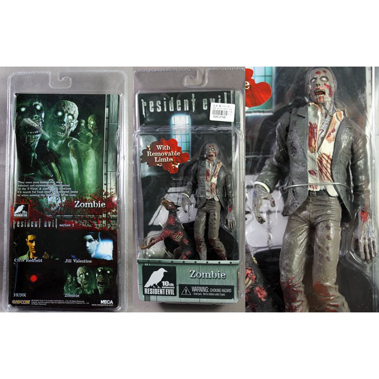 NECA Official Resident Evil 10th Anniversary Zombie 7 Inch Action Figure