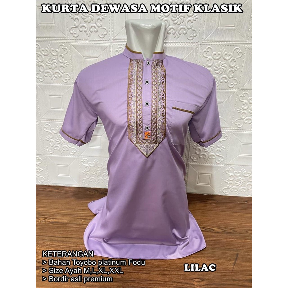 Kurta Dewasa Bahan Toyobo Bordir Premium