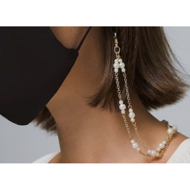Kaitan Kalung Masker / Tali Masker STRAP Masker Bisa COD / Kalung Masker Mutiara