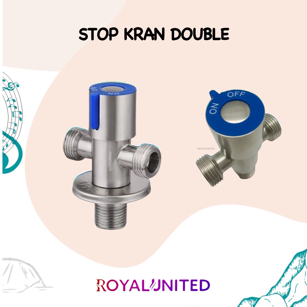 Stop Kran T  StopKran Cabang Stainless / Kran Closet Wastafel Shower 304 / Kran Shower / Stop Kran Cabang / Stop Keran Cabang / Stop Kran Shower