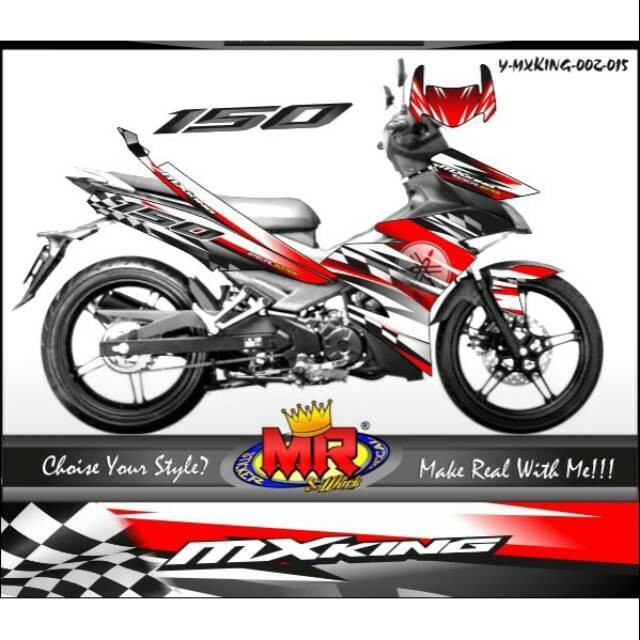 Decal Premium Jupiter MX King 150 Stiker Sticker semi full desain keren suka-suka 02 spec A