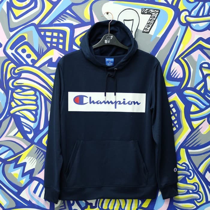 Champion Bogo Hoodie Navy 100% Original