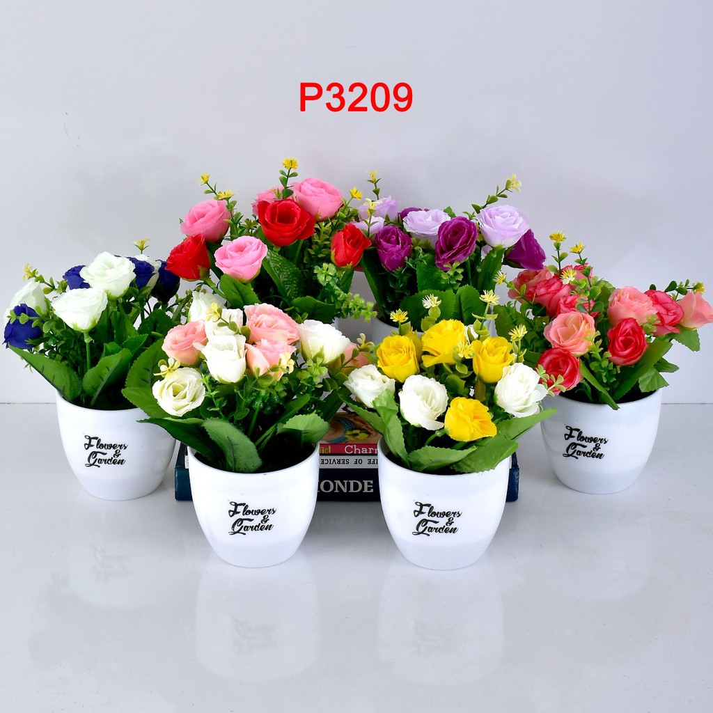 COD/ HMPU TANAMAN BUNGA HIAS POT TANAMAN HIAS DEKORASI RUMAH DAN BUNGA PLASTIK P3209-1