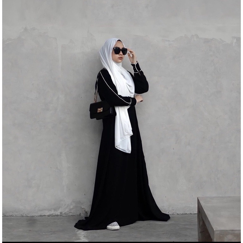 Baju Muslim Abaya Bordir Gamis Maxi Dress Arab Saudi Zephy Turki Umroh Dubai  LIST BUSUI KLOK