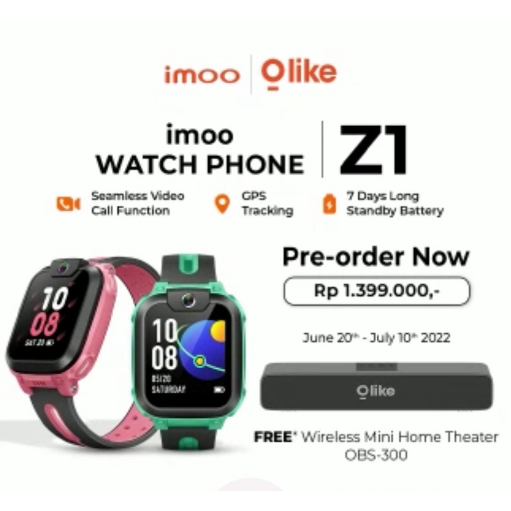 IMOO SMARTWATCH Z1 JAM TANGAN PINTAR ANAK BISA VIDEO CALL GARANSI RESMI 1 TAHUN