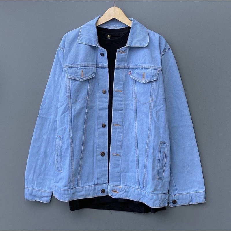 JAKET JEAN SANWSH PRA JAKET  JEAN SNOW BLAK JAKT PRIA JAKET JEAN DENIM JAKET LEVI COPLE  JAKT JENS LEVI-Bioblit