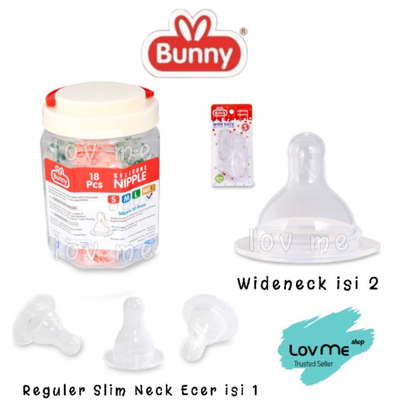 lov me❤ Lusty Bunny Nipple Pentil Dot Susu- Botol Susu Reguler Slim Neck isi 1 dan Wideneck isi 2 ADN5505 adn5701