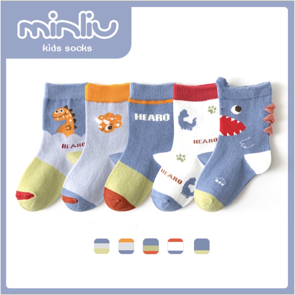 KAOS KAKI ANAK ISI 5 MOTIF LUCU USIA 1-12 TAHUN