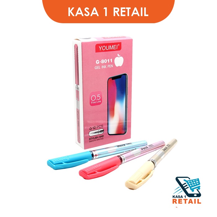 

3 PCS Pulpen Gel Ink / Bolpoint Anak Perempuan Kemasan Pink Pastel
