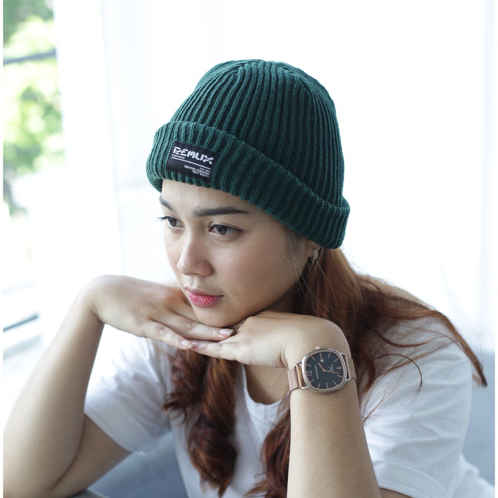 Topi Kupluk Rajut Beanie Hat Premium Distro Quality Double Tebal pria Wanita Dewasa Remux