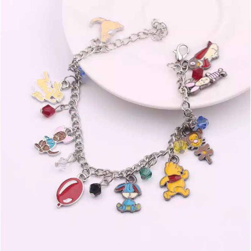 (BACA DESKRIPSI) Gelang Winnie the Pooh Import Alloy Lucu Disney Tangan Kaki Aksesoris Fashion