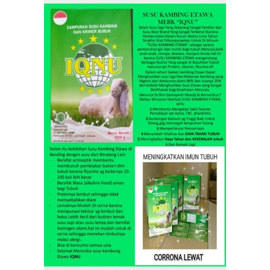 

SUSU KAMBING ETAWA IQNU