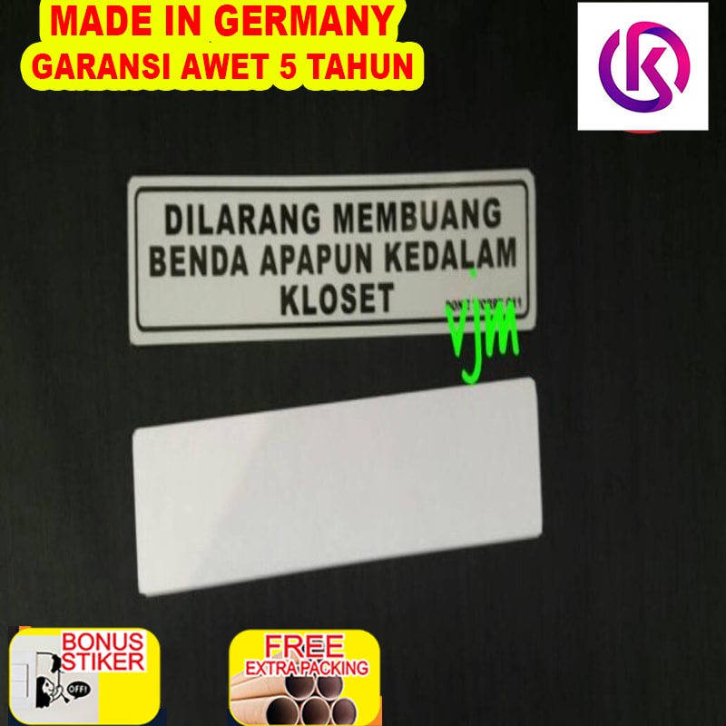 

Murah plat di larang membuang bnda ke dlm klosed 195x45cm