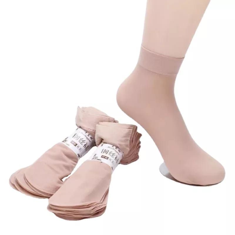 ITSHOPING - Stocking Pendek  Kaos Kaki Semata Kaki Tipis Kaos Kaki Cewek Semata Kaki Bahan Tipis Seperti Stoking Kaus Kaki Wanita Bahan Tipis Pendek Warna Kulit dan Hitam