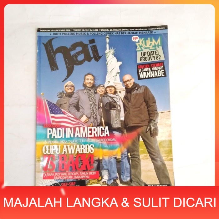 Majalah HAI No.50 Des 2008 Cover PADI Langka