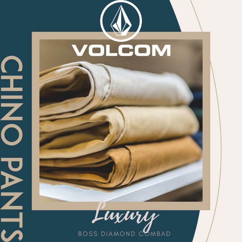 CELANA PANJANG PRIA CHINO VOLCOM BAHAN MELAR  DISTRO | SURFING | JUMBO