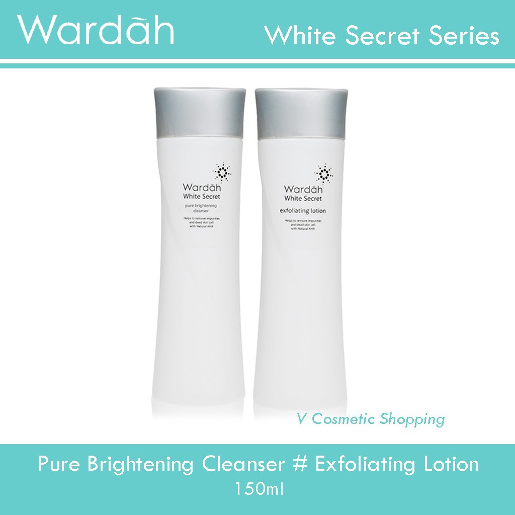 WARDAH WHITE SECRET PURE BRIGHTENING CLEANSER &amp; EXFOLIATING LOTION - 150ML