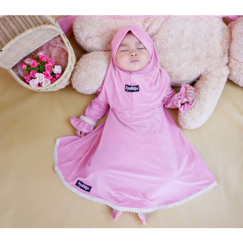 Afsheenastore Gamis Anak Zaina Set By Syafiqa Hijab