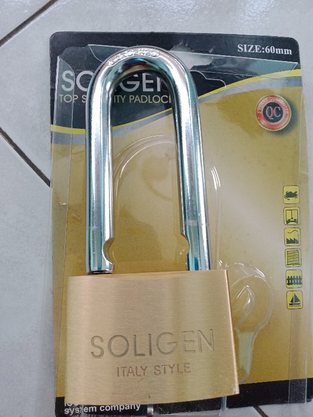 Gembok Soligen 60 Mm Panjang Kuningan Computer Key