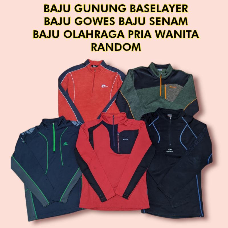 Baselayer Baju Gunung Baju Gowes Baju Senam Second