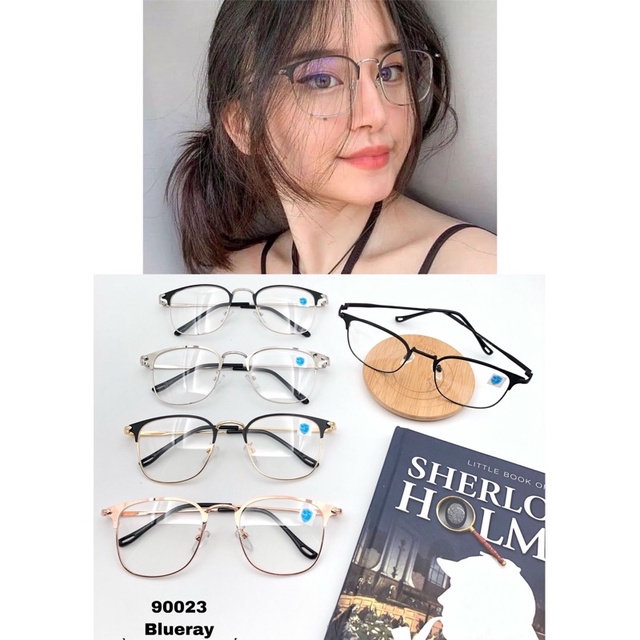 PROMO FRAME KACAMATA Anti Radiasi Blueray CEWEK COWOK PRIA WANITA 90023  KOTAK SEGI BAHAN BESI TITAN