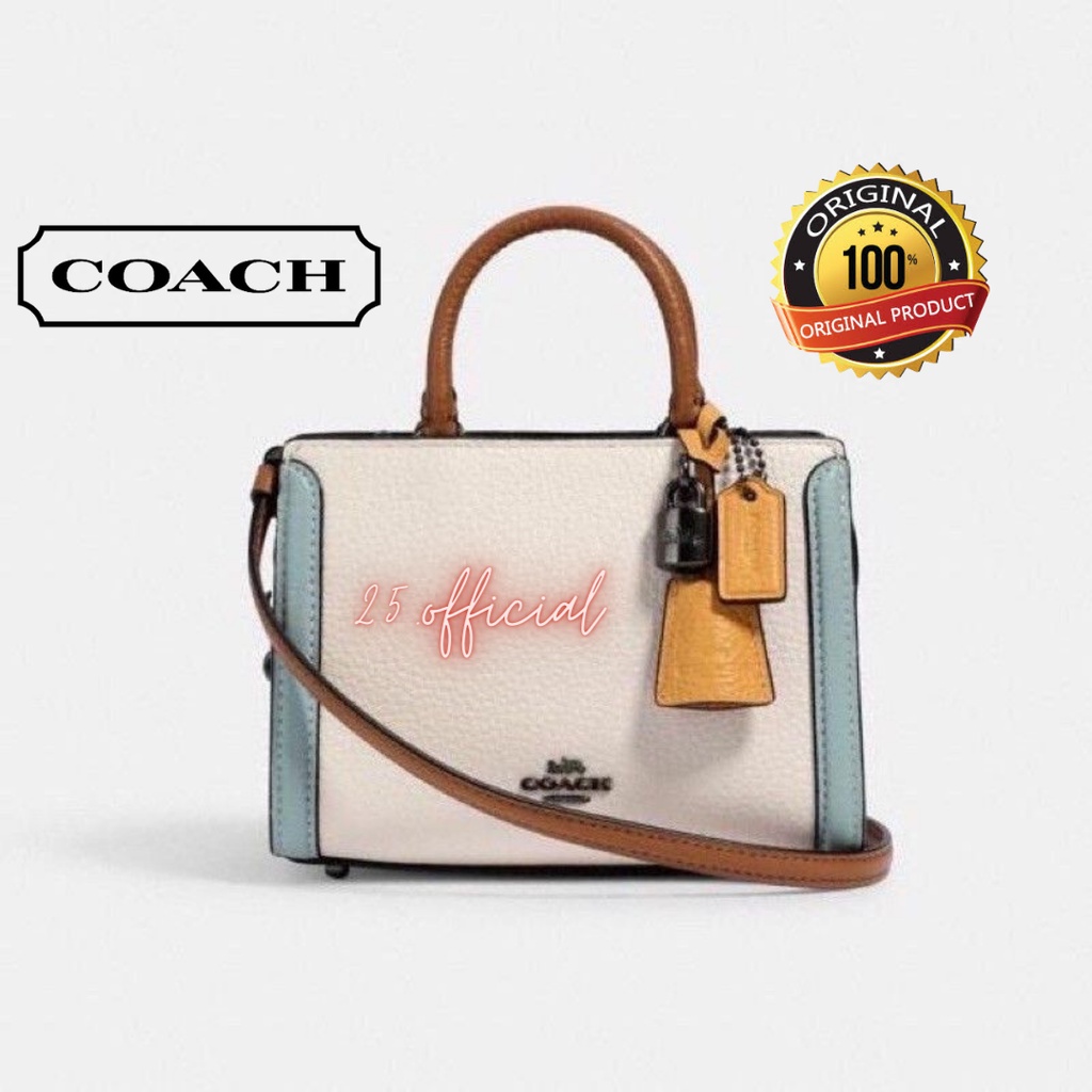 [ORIGINAL] COACH Micro Zoe In Colorblock Chalk Multi / Tas Coach Wanita Original / Tas Coach Wanita