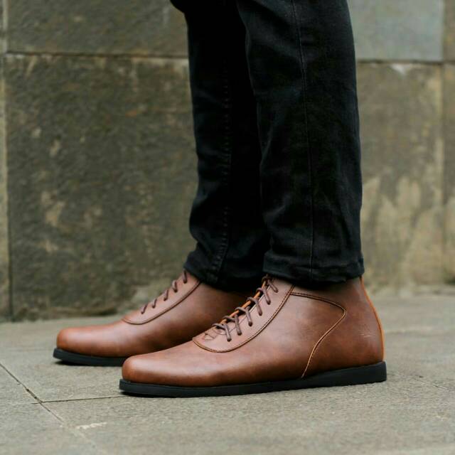 Valiryan | Sepatu Boots Pria Casual Vintage Semi Kulit Best Seller Kerja Santai Kuliah Fashion