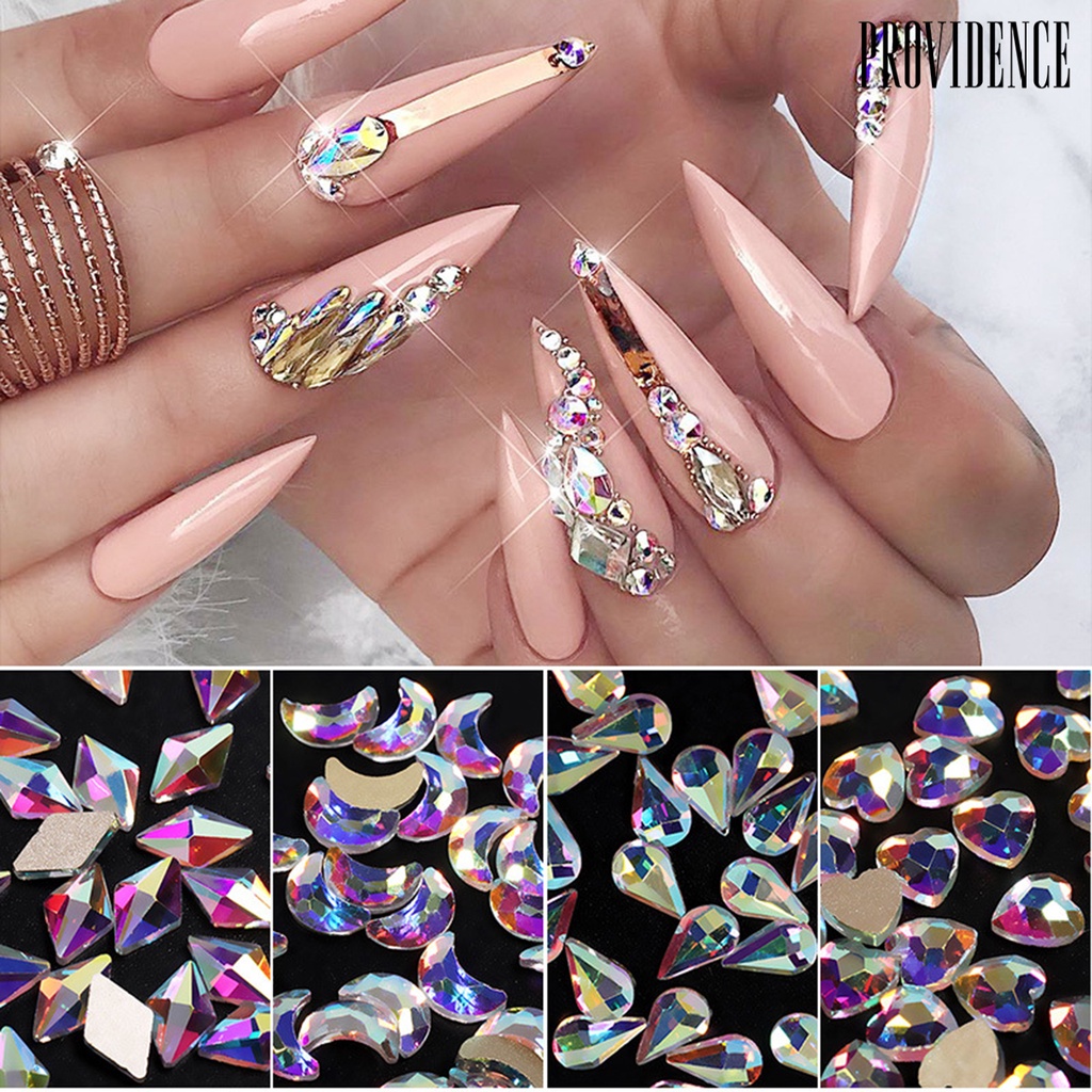 Providence 20Pcs/Pack Sequins Decor Delicate Nail Art Rhinestone 3D Nail Manicure Decal for Women