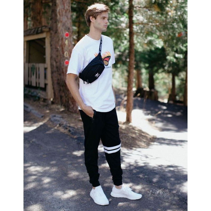 CELANA JOGGER PRIA STRIP, CELANA JOGGER PRIA BAHAN KATUN TWILL TEBAL