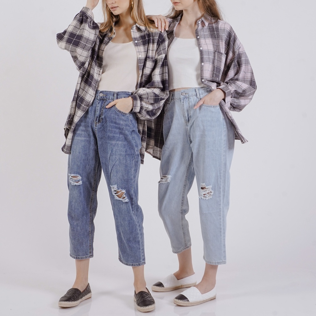 This Is April – Kemeja Wanita Ellen Top Cream – 181100-2