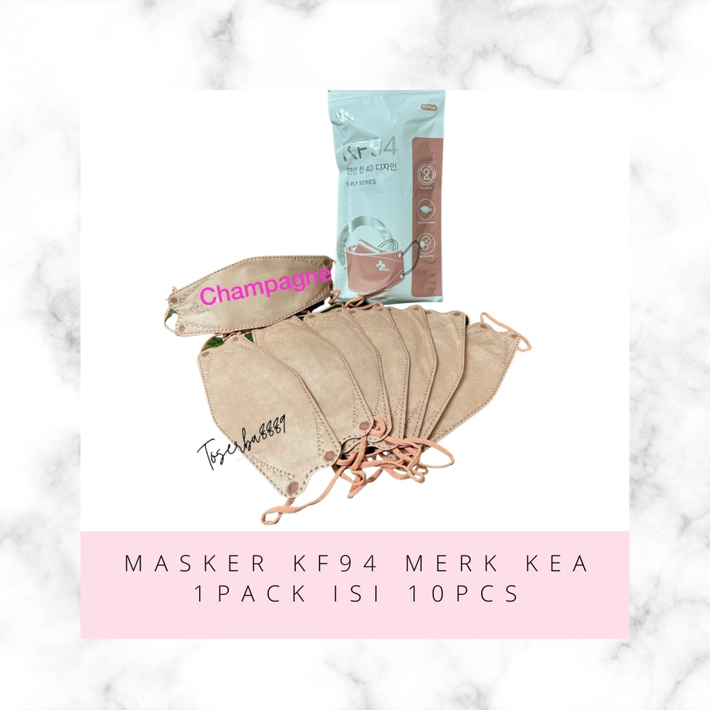 MASKER DEWASA KF94 KEA SUDAH 4PLY &amp; 5PLY WARNA CANTIK 1PACK ISI 10PCS