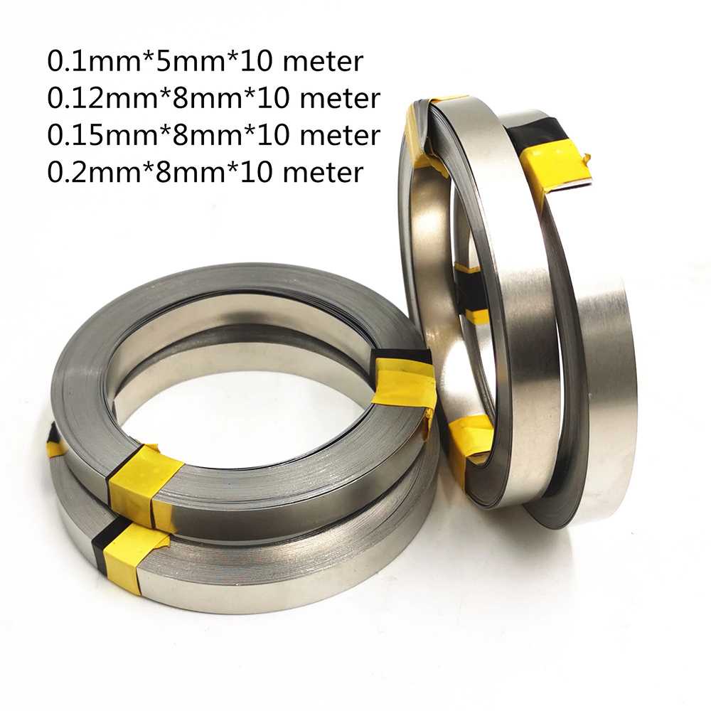 Battery 18650 Nickel Sheet Plate Connector Welding 0.12x8mm 10m Lempengan Besi Sambung Baterai Alat Elektronik