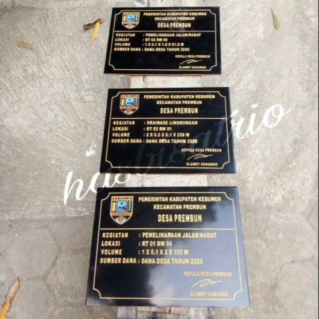 Batu nisan / prasasti dana desa drainase,alokasi dana,apbn Dll