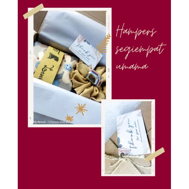 

Hampers/kado segiempat motif azara dan umama