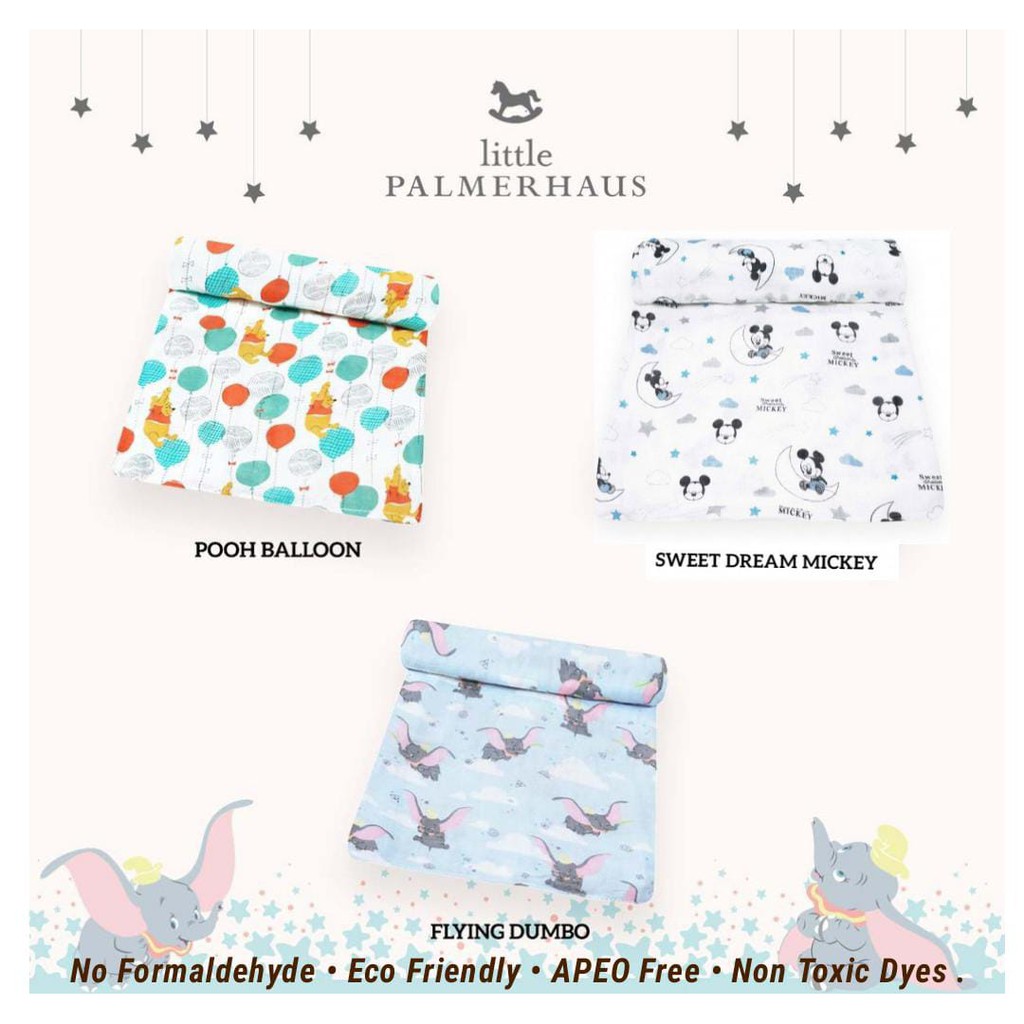 Little Palmerhaus BASIC SWADDLE / Muslin Swaddle/Bedong selimut bayi Kain Muslin
