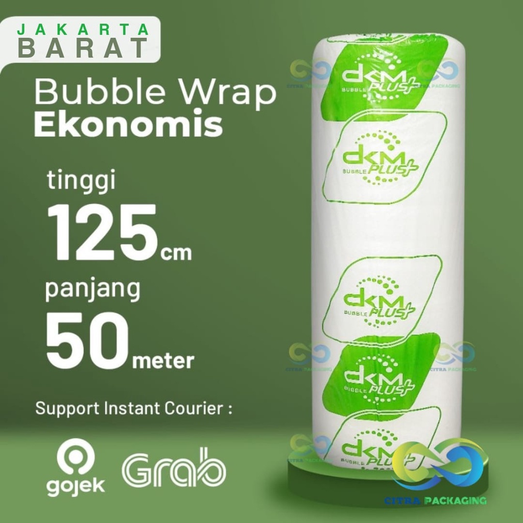 

BUBBLE WRAP ROLL 125CM X 50M DKM GREEN EKONOMIS