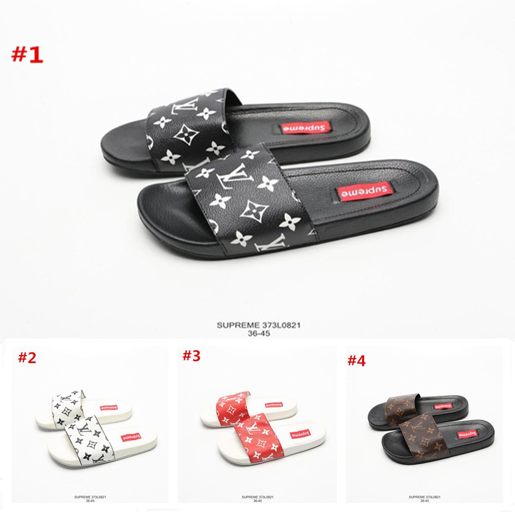 louis vuitton supreme flip flops