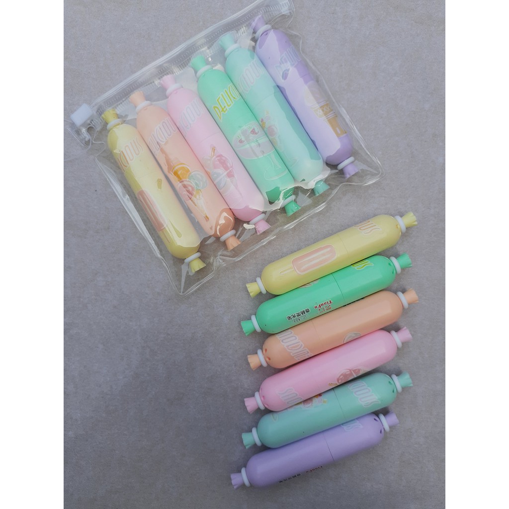 

STABILO PASTEL BENTUK SOSIS LUCU SET IS 6 PCS DAN SATUAN
