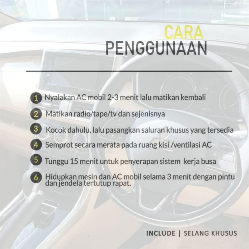 Pembersih ac mobil/Ac refresher mobil/Penghilang bau apek mobil