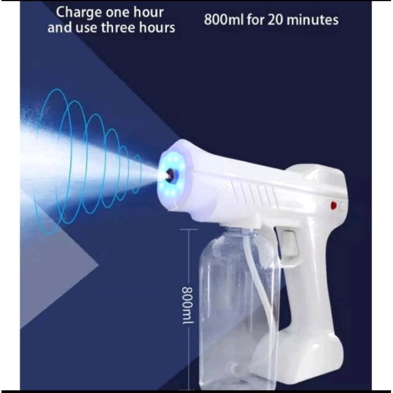 ORIGINAL ATOMIZER NANO SPRAY GUN DISINFECTANT HIGH QUALITY  800ml WIRELESS