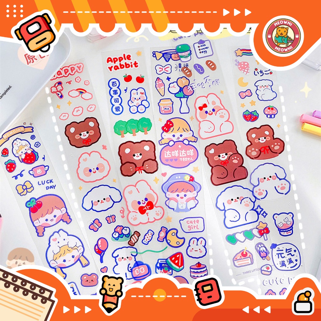 

Sticker PET Karakter Lucu DIY Hias Planner Bujo Diary Notebook STK0036